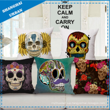 Human Skeleton Polyester Linen Throw Pillow Cushion